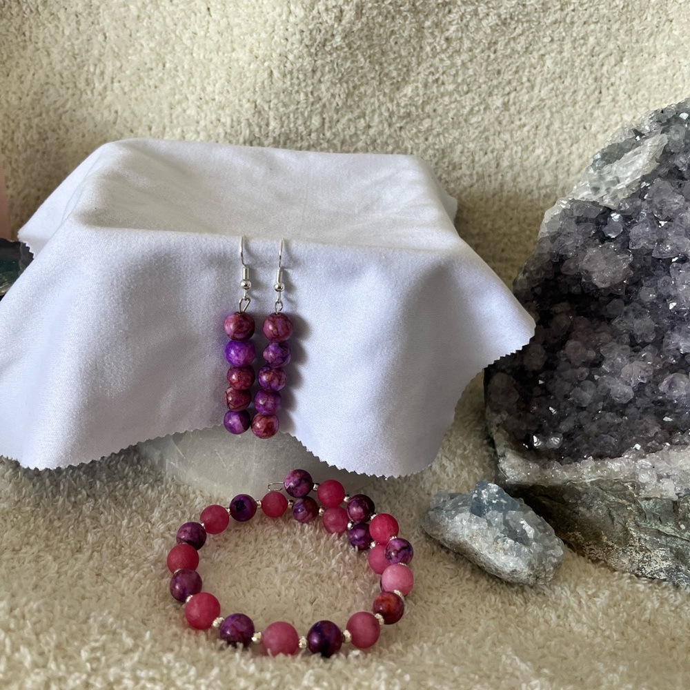 Purple jewelry set